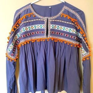 No Name Embroidered Top Size XS